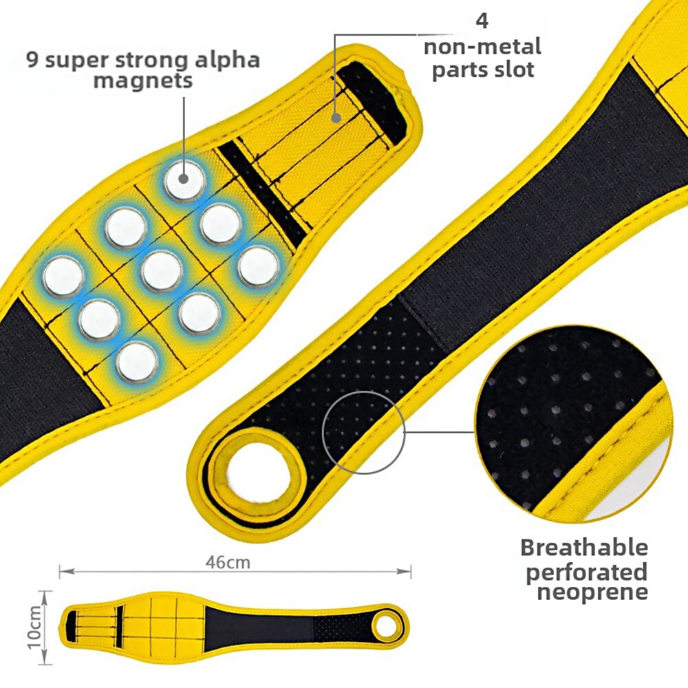 Advanced User Friendly Easy to Use Thumb-Wrapped Magnetic Tool Storage Wristband