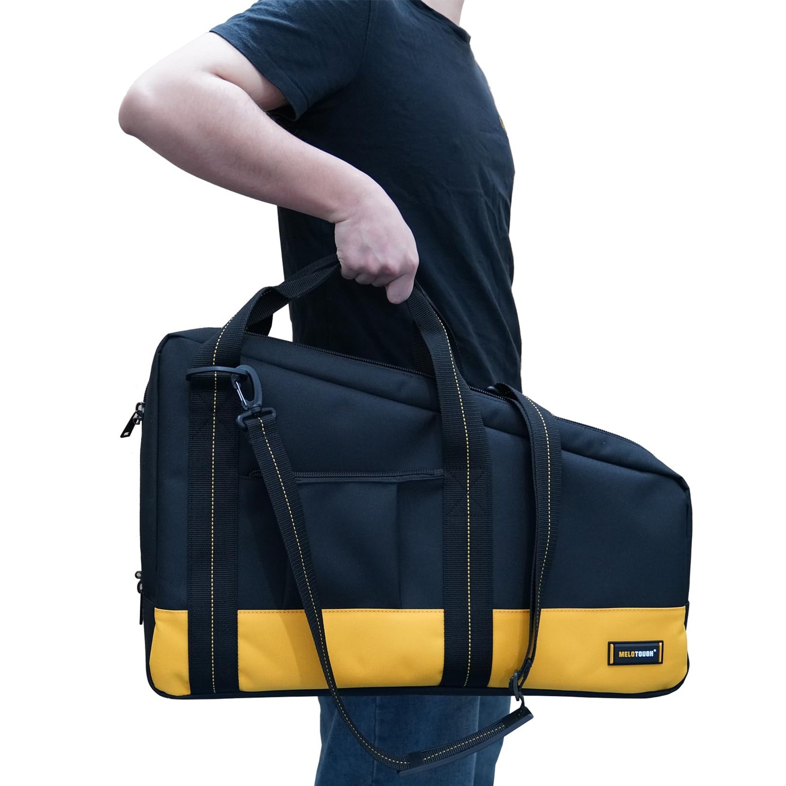 22 inches (L) x 14 (W) x 4 (H), Yellow Framing Nail Gun Bag