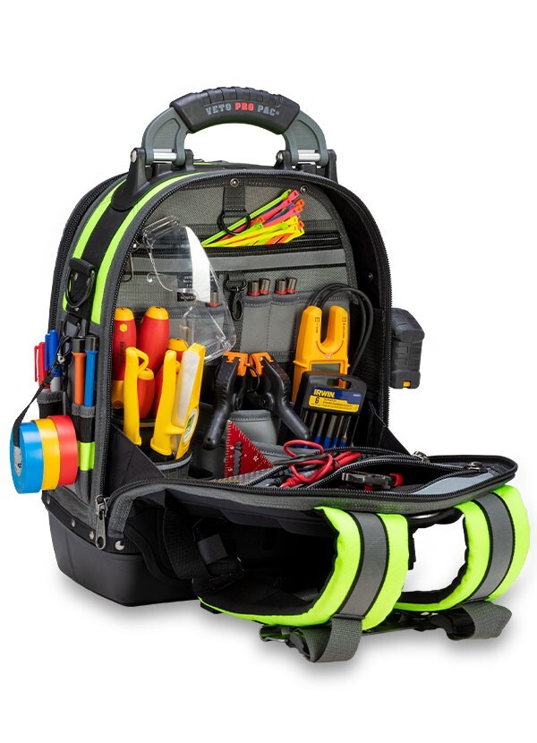 Veto Pro Pac Tech Pac Hi-Viz Yellow Large Tool Backpack