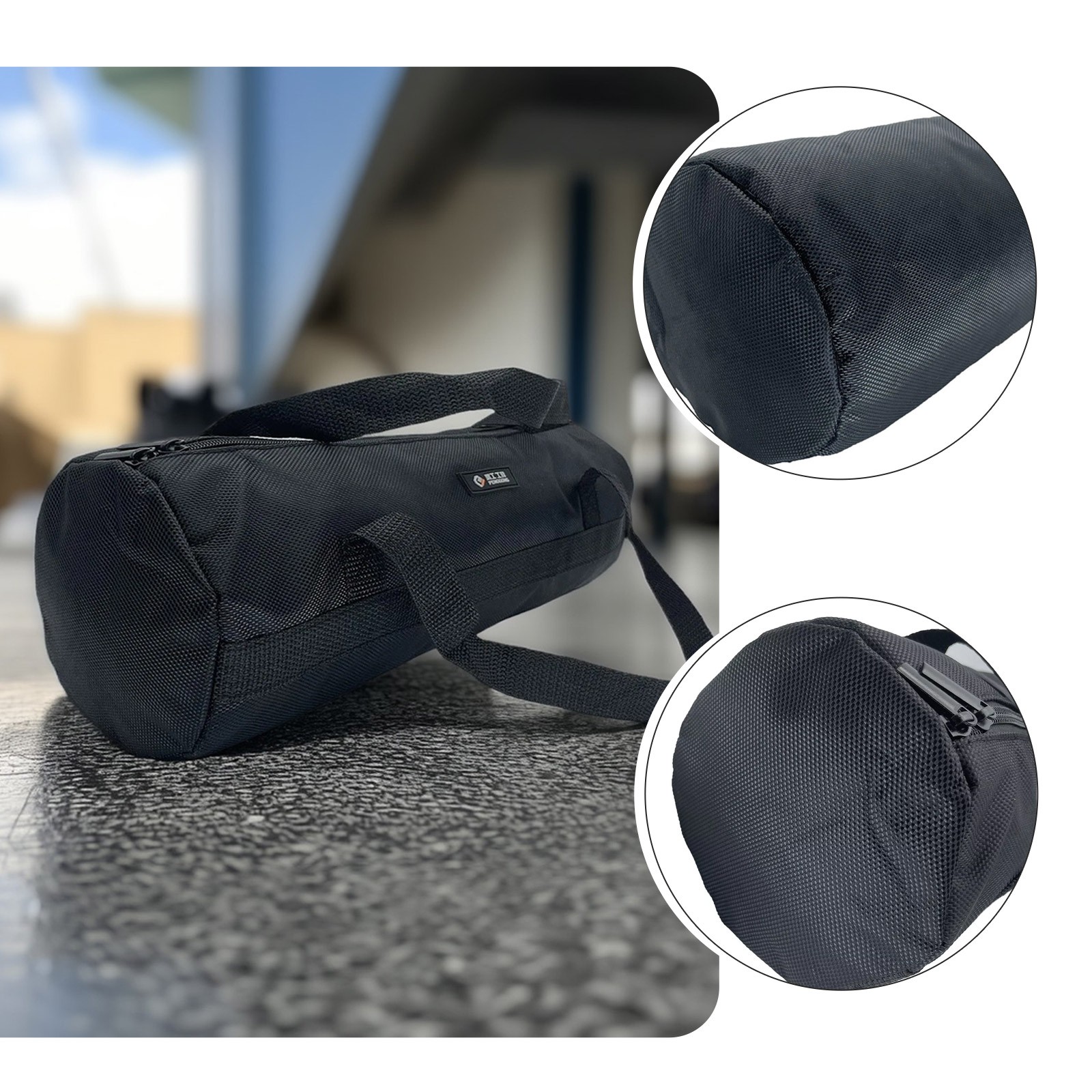 20inch Black Tool Bag with Zippers Multi Purpose Waterproof Storage easy carry