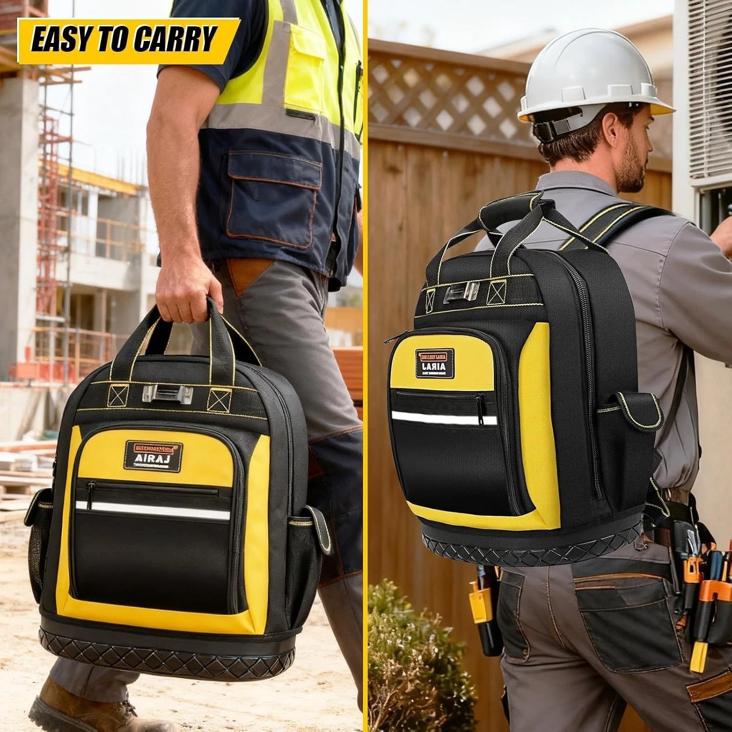 Durable 17″ Tool Backpack with Molded Base – Ultimate Electrician’s Companion