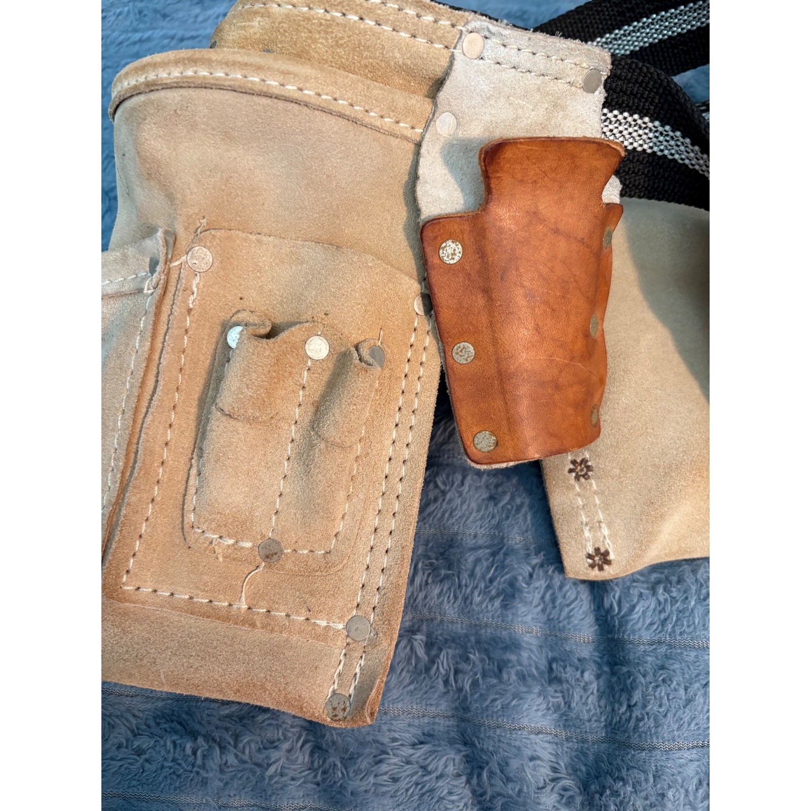 Action Work Products Suede Leather Tool Belt Pouch AS-499-3 Workwear