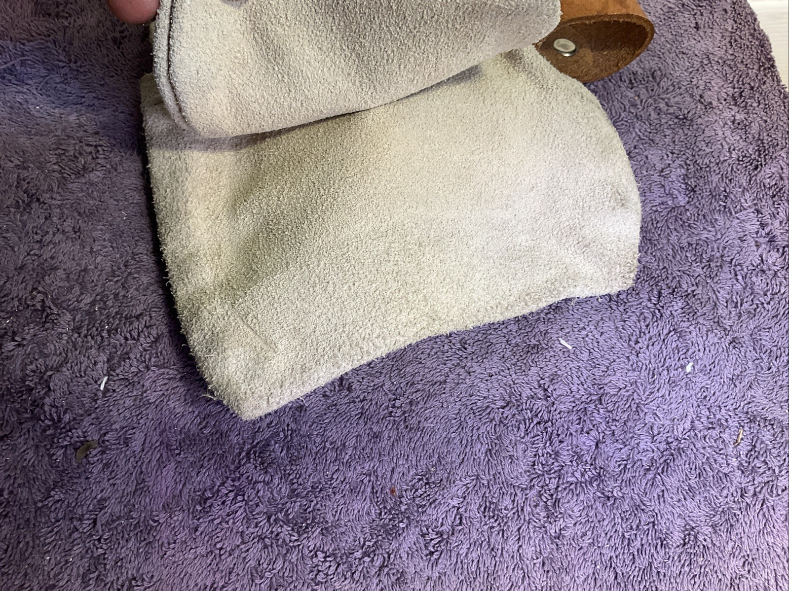 Small Suede Tool Pouch-Nail Apron Carpenter Bag W/Hammer Loop