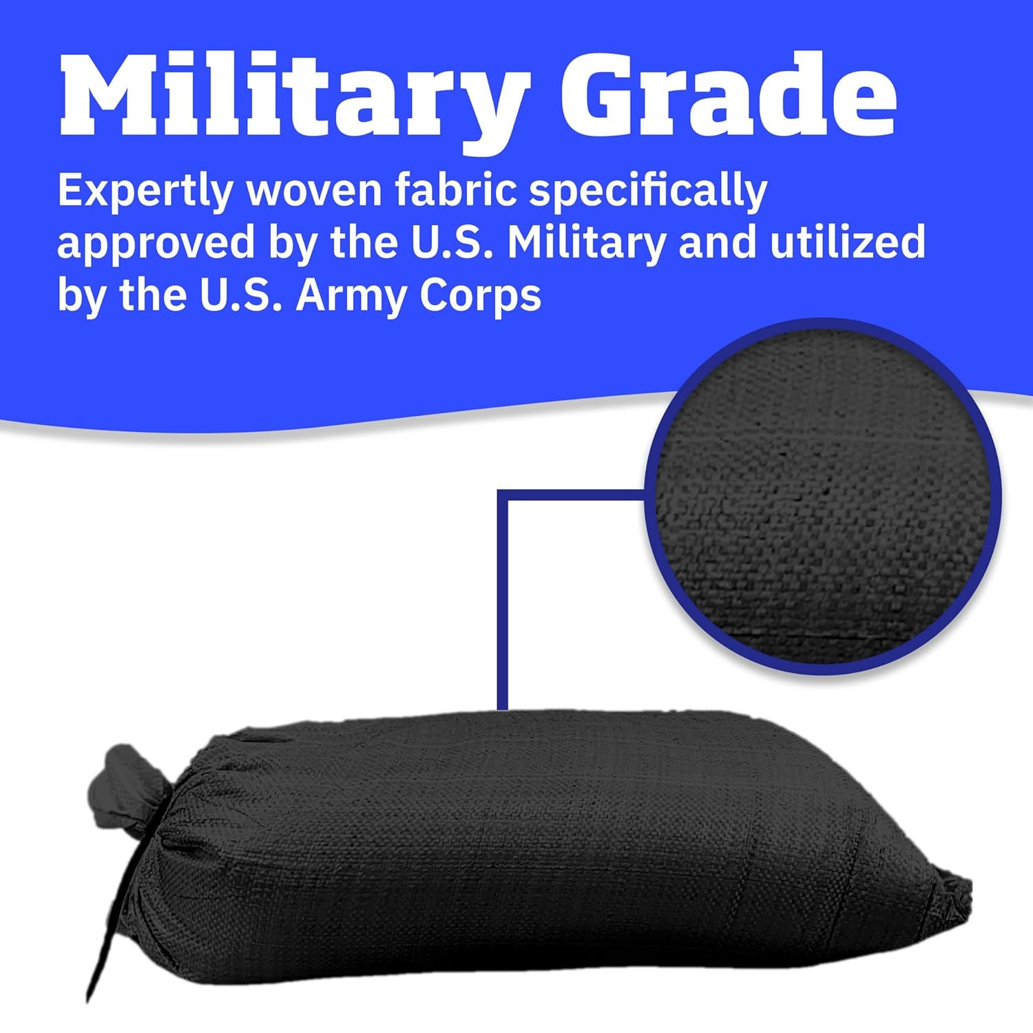 Heavy Duty Sand Bags with Tie Strings Empty Woven Polypropylene Sand-Bags for…