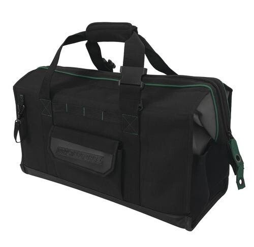 24″ Black Polyester 41 Pocket Loops Tool Bag Nickel Plated Jobsite Gear Storage