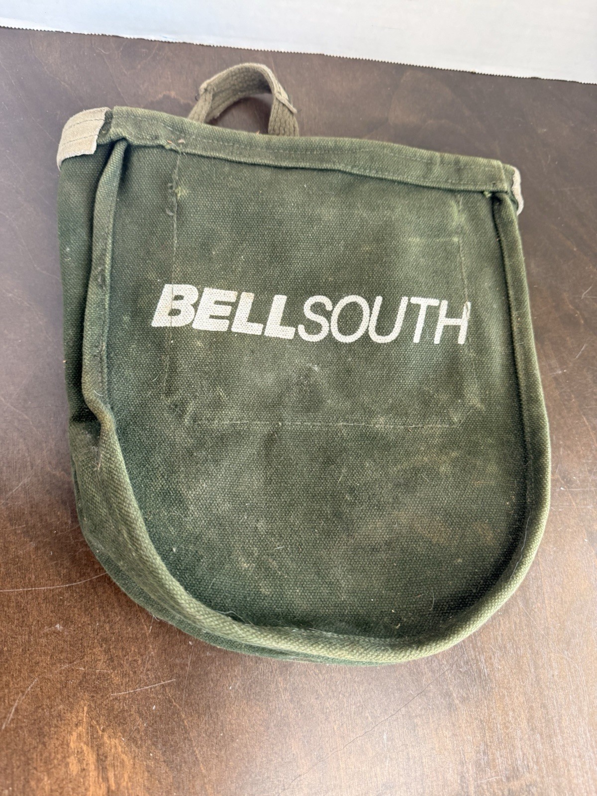 Vintage BellSouth Nut & Bolt Bag Heavy Green Canvas Duck