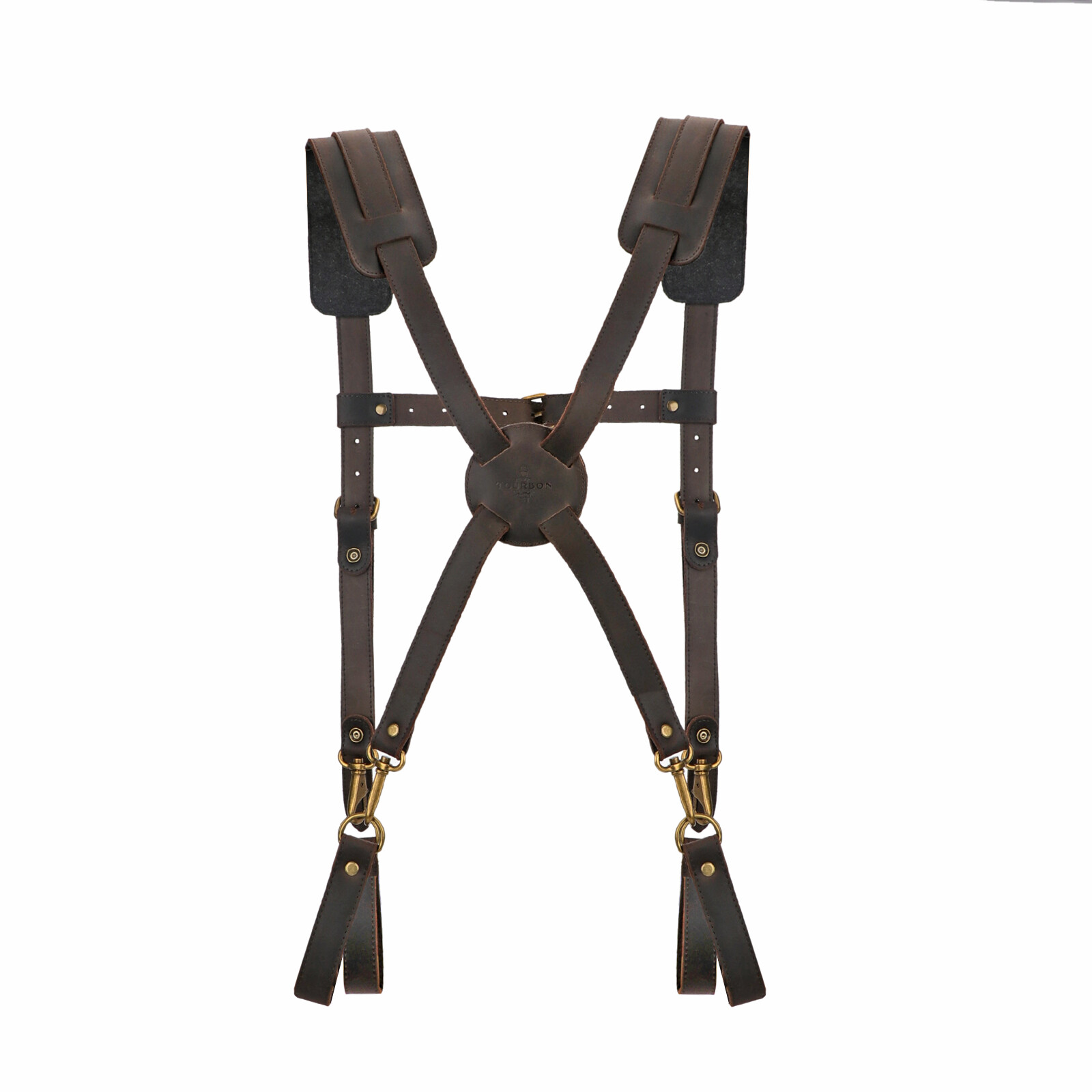TOURBON Tools Harness Suspender Carpenter Workshop Rig Belt Loop Canvas/Leather