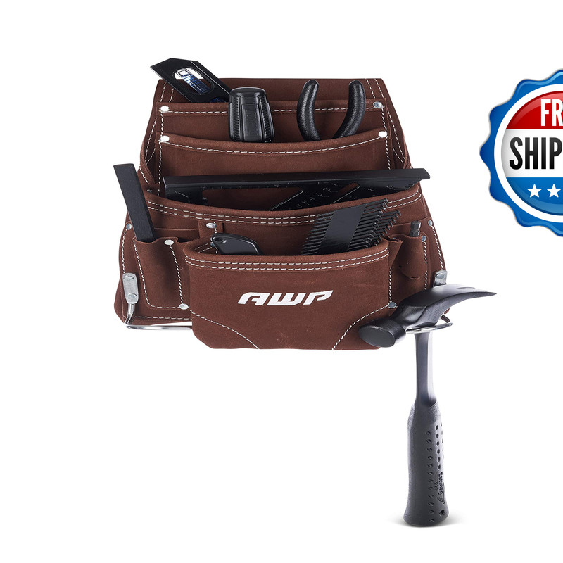 Awp Premium Tool Pouch 10 Pocket Durable 1680D Polyester Multi-Pocket