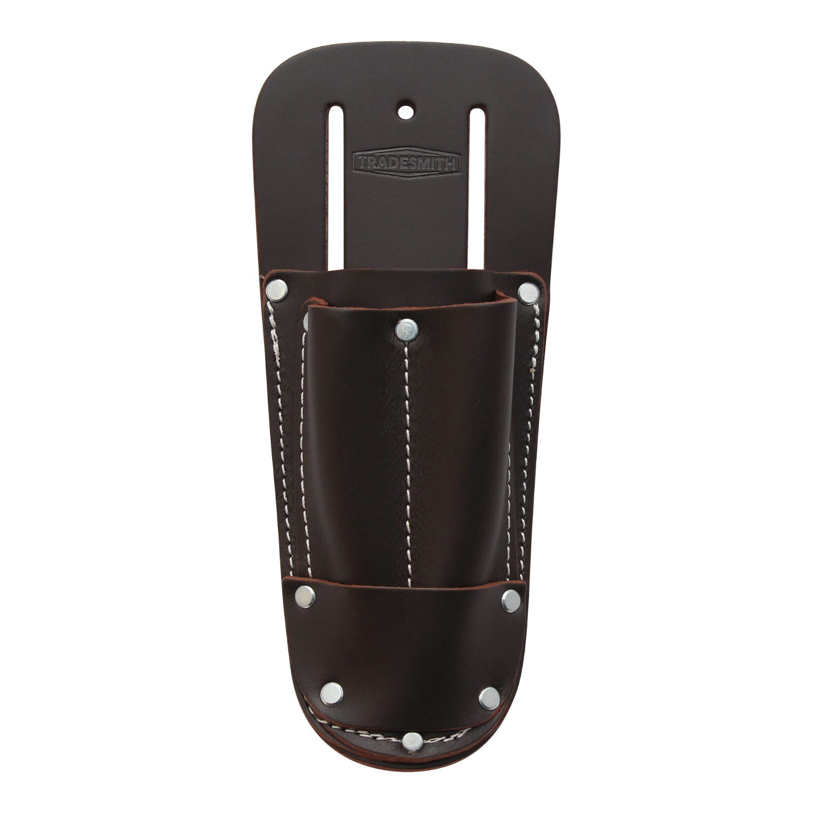 TradeSmith TS4772- 3 Pocket Leather Tool Holder Pouch w/Tool Loop