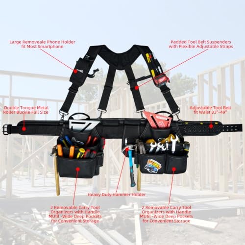Contractor Tool Belt Suspender Rig
