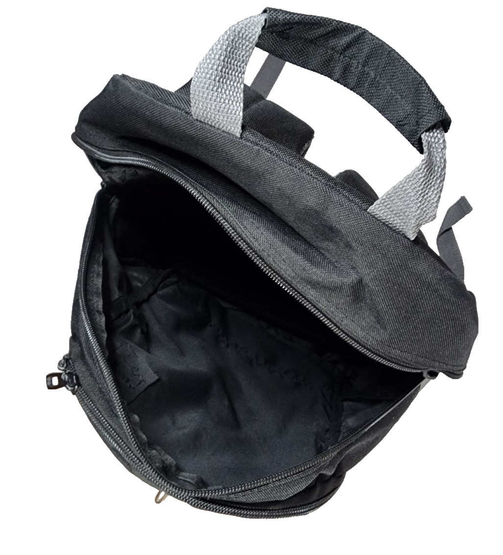 AWP Zippered Closed Tool Bag Durable Storage Pouch Heavy Duty Black and Gray