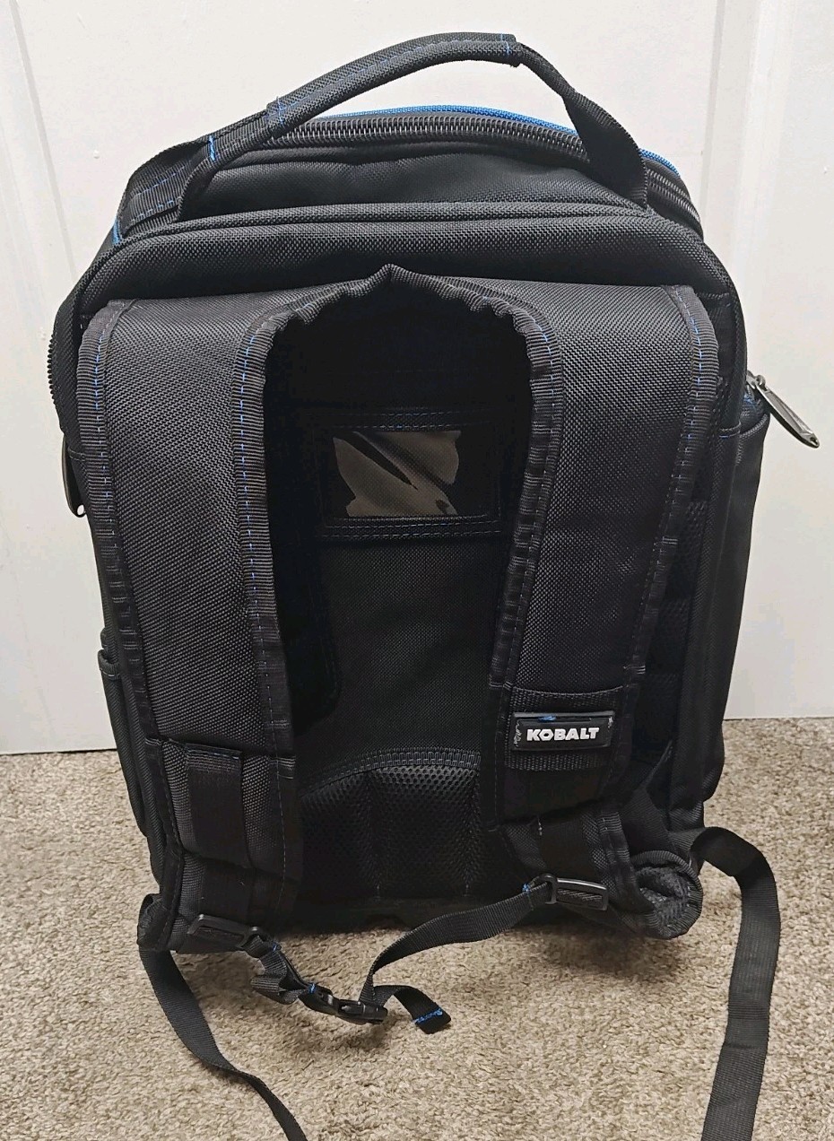 Kobalt Tool Backpack Hard Molded Base FFE 33 Pockets 19*15*8 #2416964