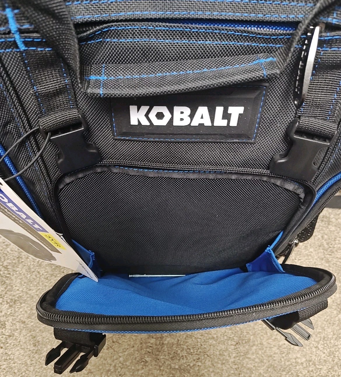 Kobalt Tool Backpack Hard Molded Base FFE 33 Pockets 19*15*8 #2416964