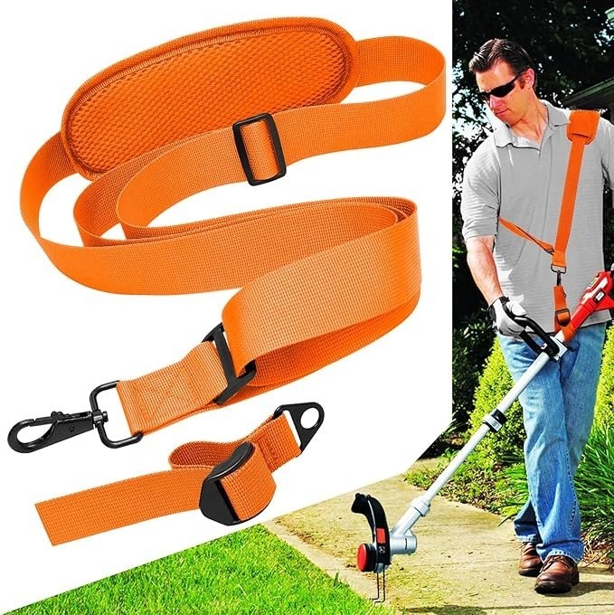 Heavy-Duty Shoulder Trimmer Tool Strap & Cut-Resistant Gloves Set Adjustable