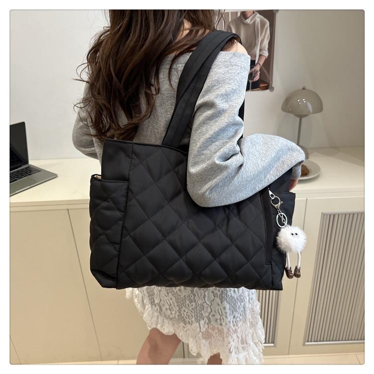 Rectangular Shoulder Bag Large Capacity Korean Style Commuter Work Tote Bag