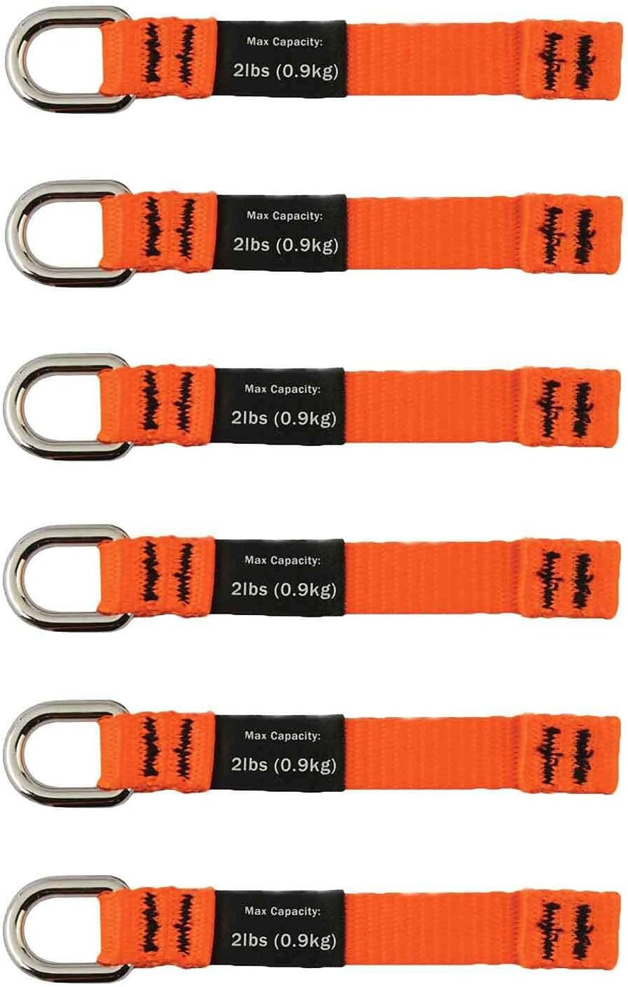 Squids 3700 Web Tool Tail Attachments, 6-Pack, 2 Pounds, Medium Length|4.5,Orang