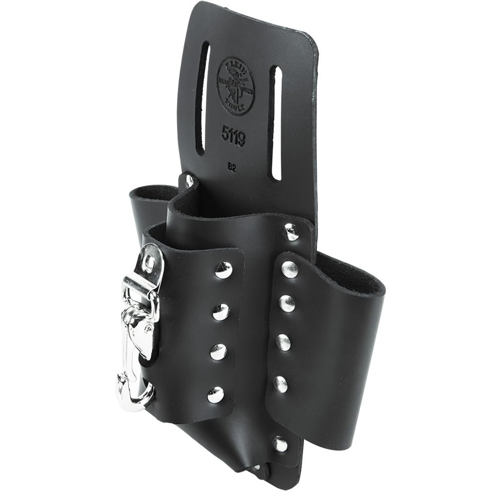 Klein Tools 5119 Tool Pouch, Multi Tool Holder with 4 Pockets and Knife Holder