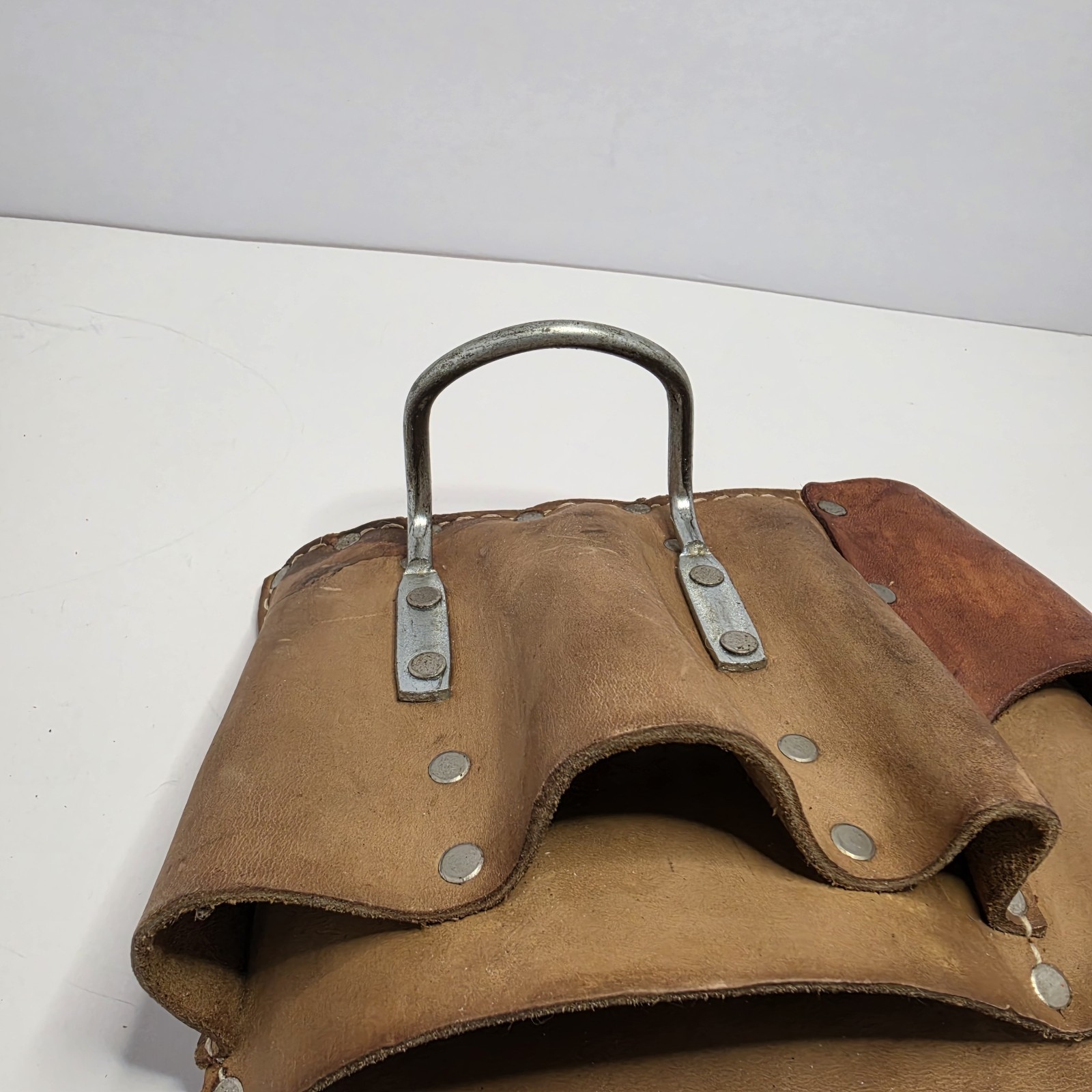 Vintage Nicholas Leather Tool Pouch Made In USA McGuire Heavy Duty 403 823