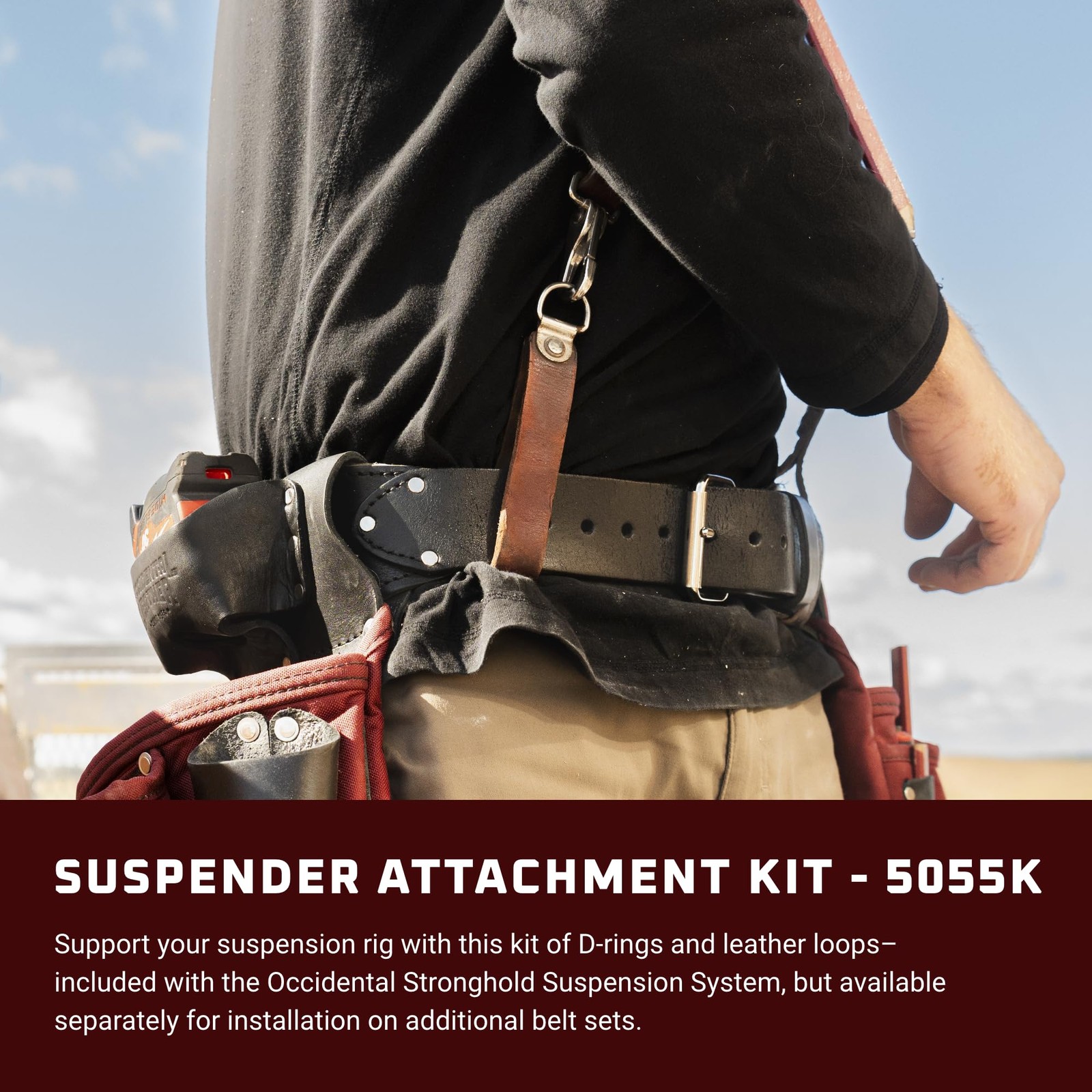 Occidental Leather Suspender Attachment Kit – 5055K – Made in USA Small, Brown