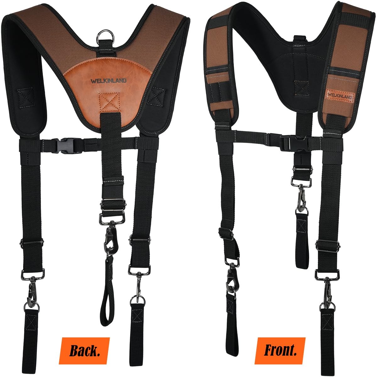 Heavy Duty Padded Tool Belt Suspenders Adjustable RipStop Construction