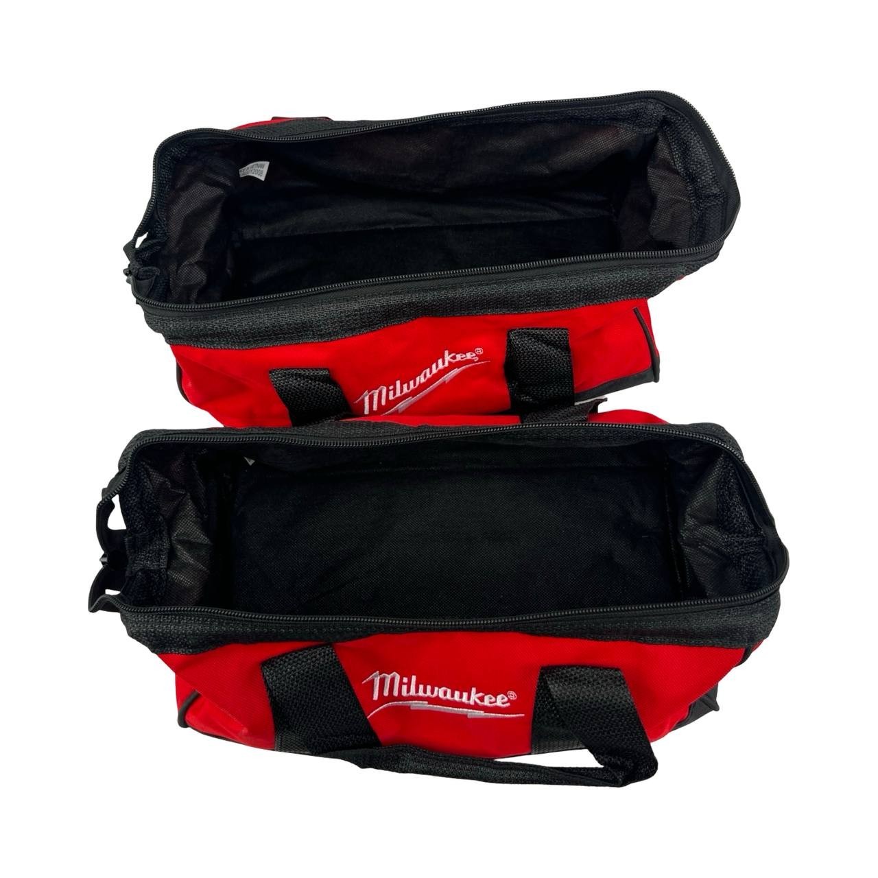 Lot of 2 – New Milwaukee M12 Heavy Duty Contractors Tool Bag