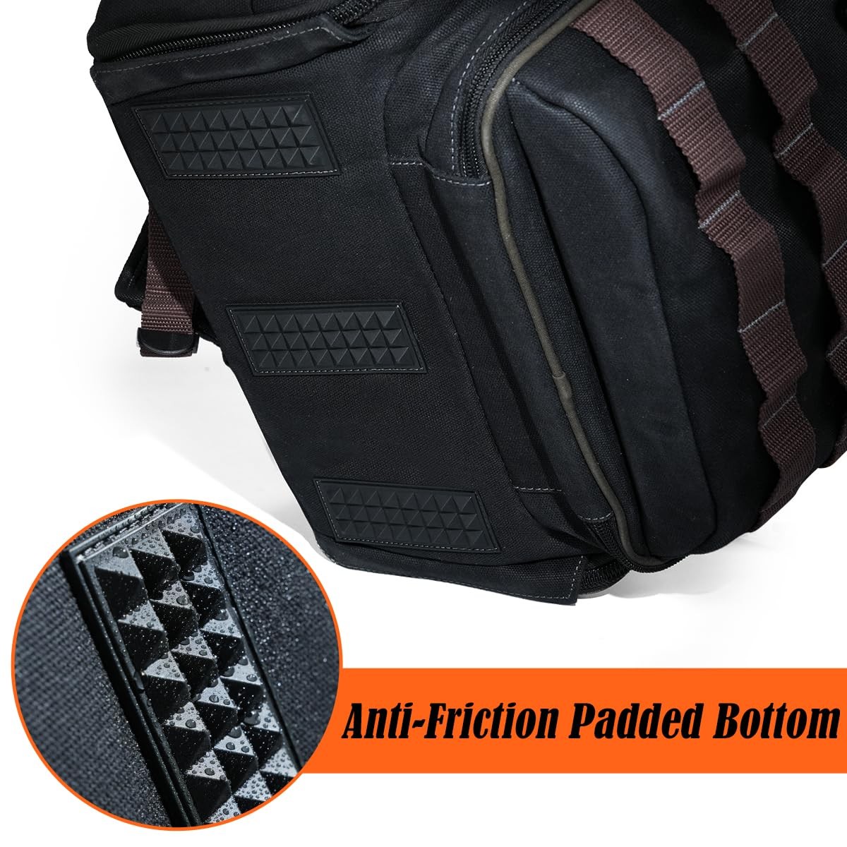 WELKINLAND 60-Pocket Electrician Backpack & Tool Medium, Black,Brown,Green