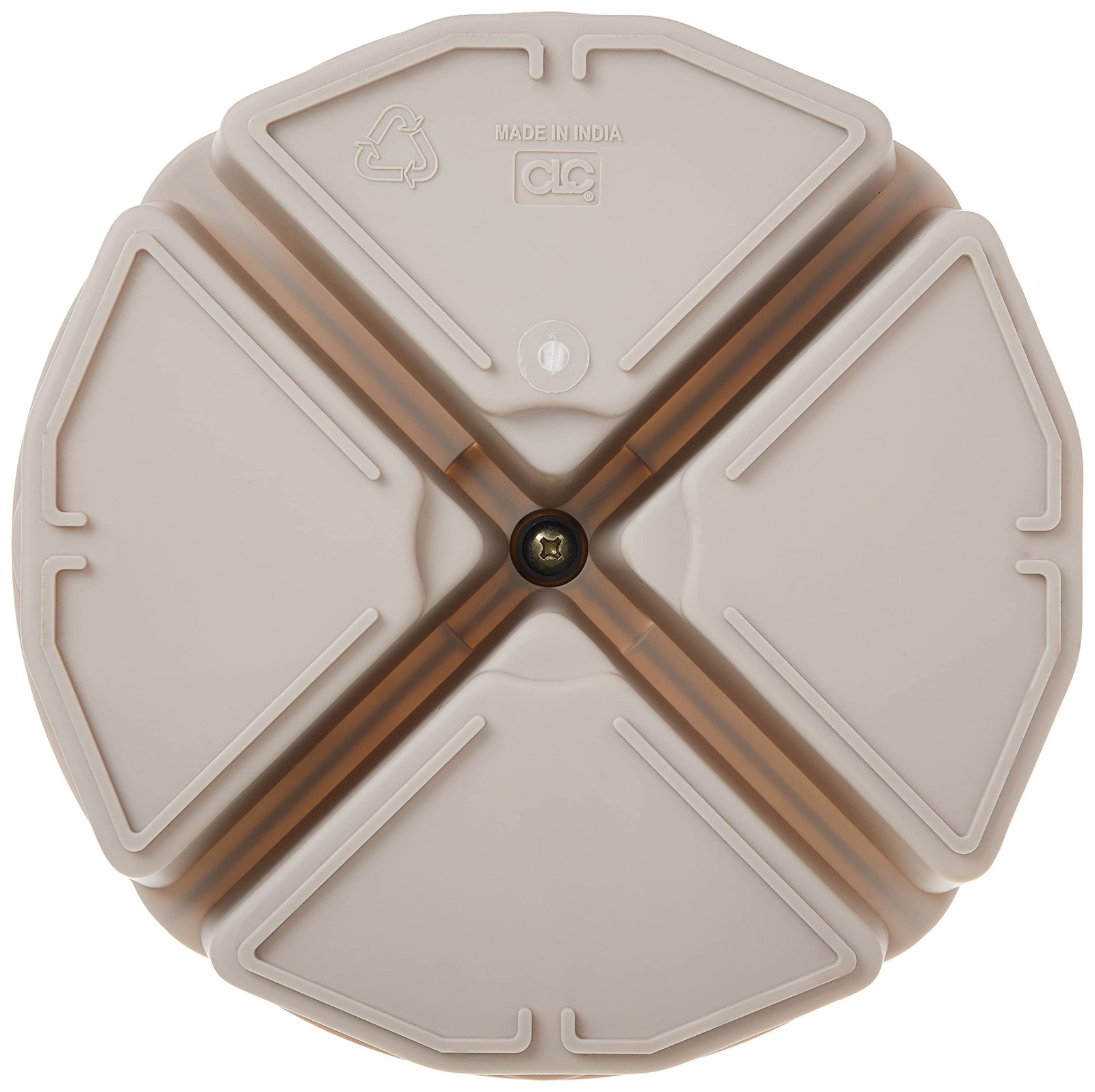 Custom Leathercraft1154 4-Inch High, Full-Round Bucket Tray,Cream White