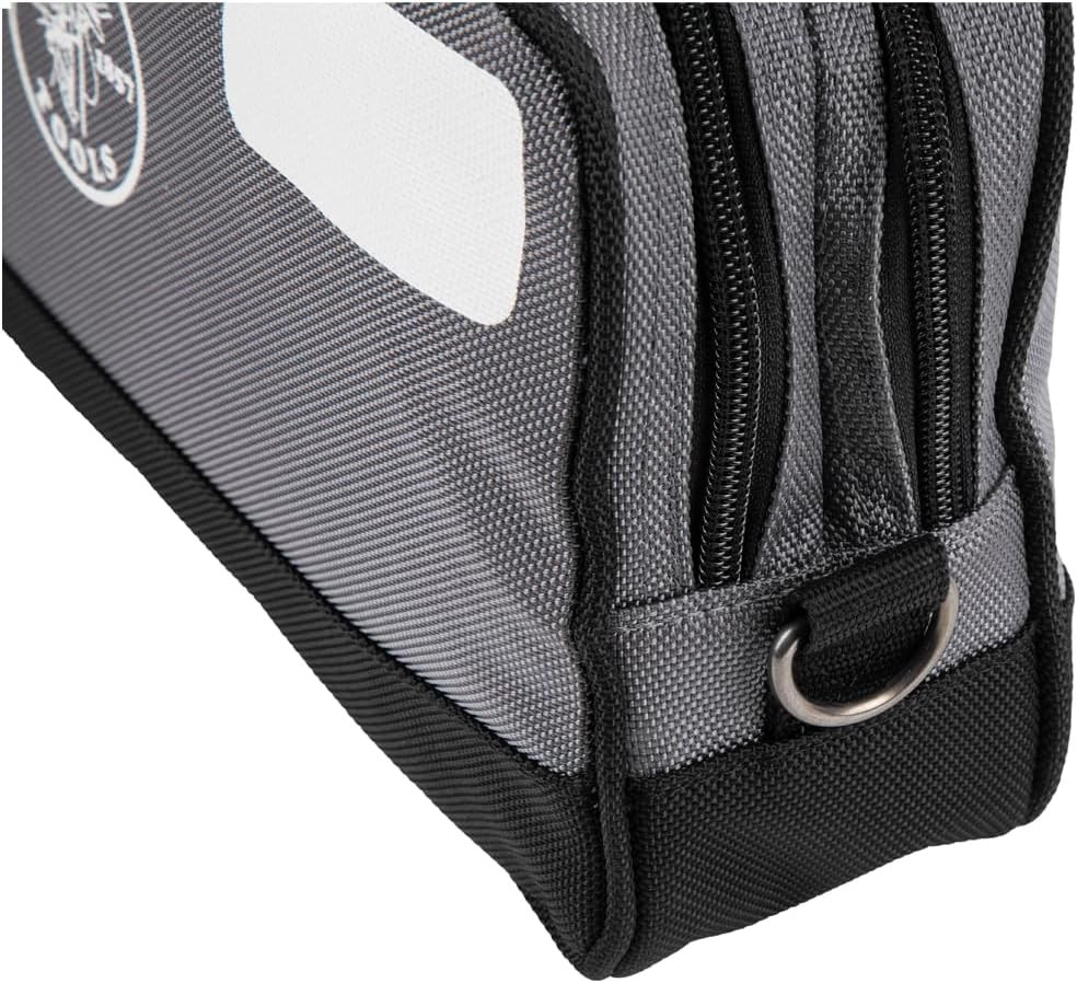 KLEIN TOOLS Tool Pouch, Dual Compartments, Heavy-Duty Tool Bag Organizer, Multip