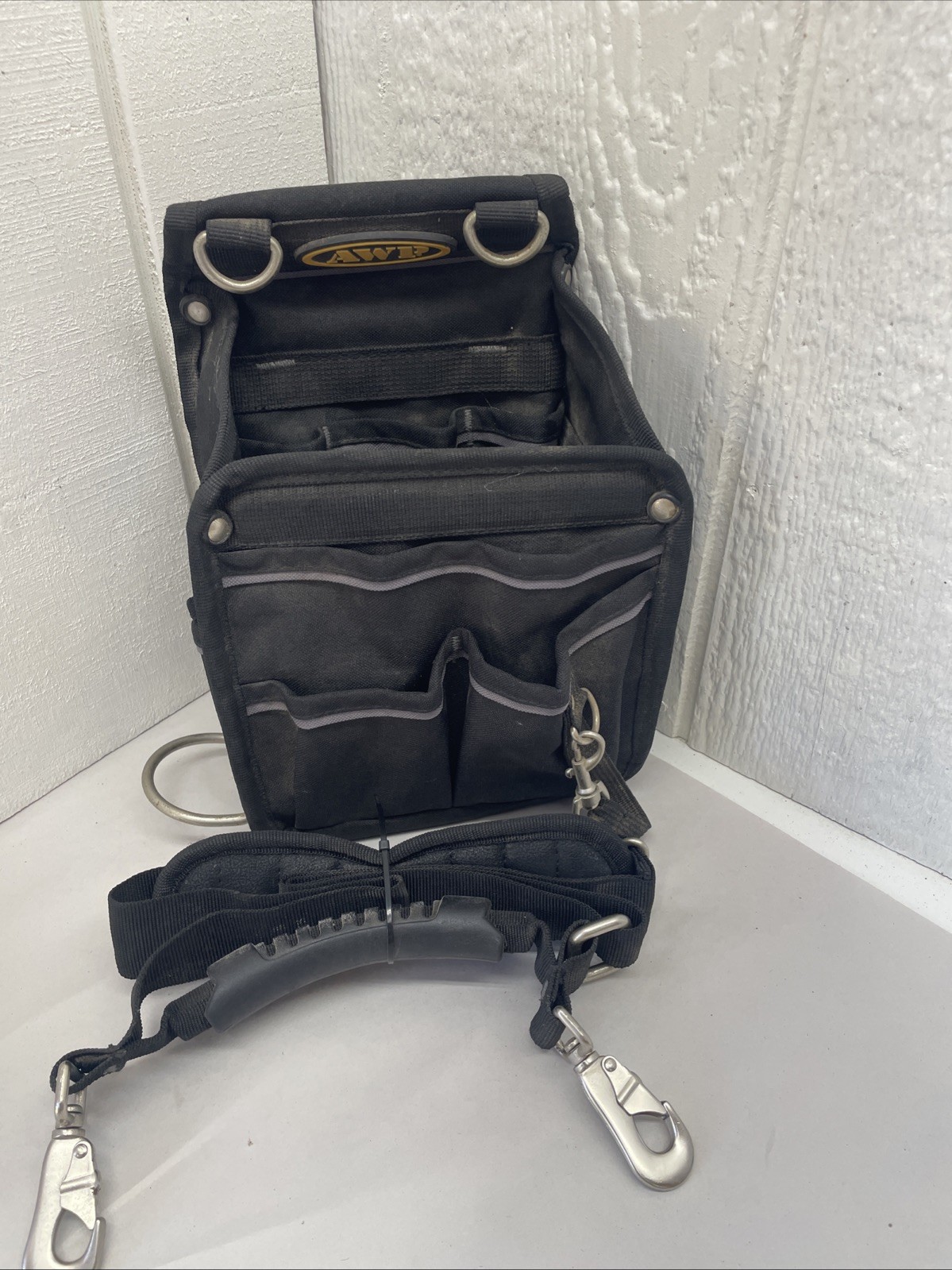 AWP Tool Tote Heavy Duty Tool Organizer W/ Shoulder Strap A Little Dusty ￼￼