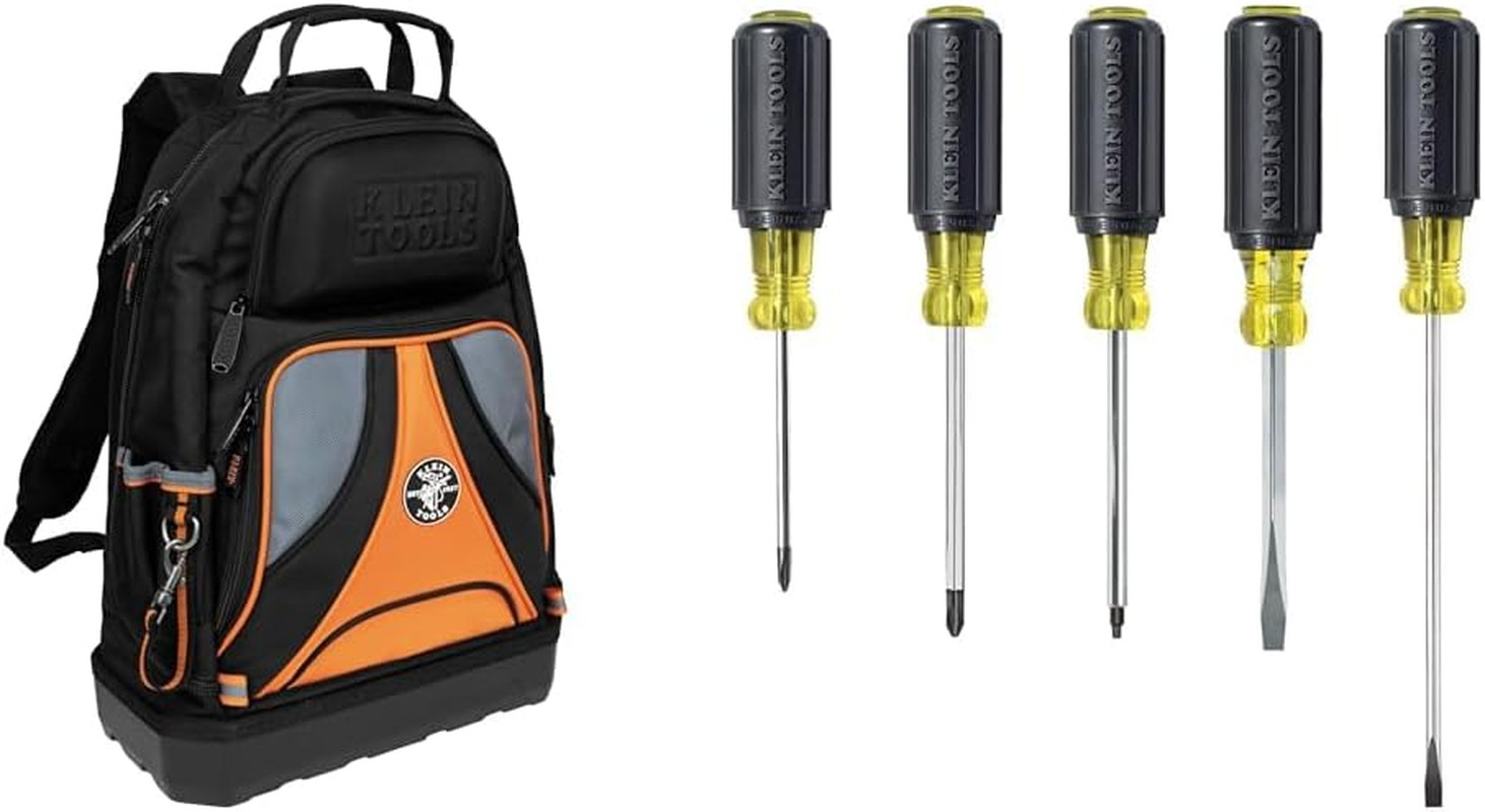 55421BP-14 Tool Bag Backpack, Heavy Duty Tradesman Pro Tool Organizer/Tool Carri
