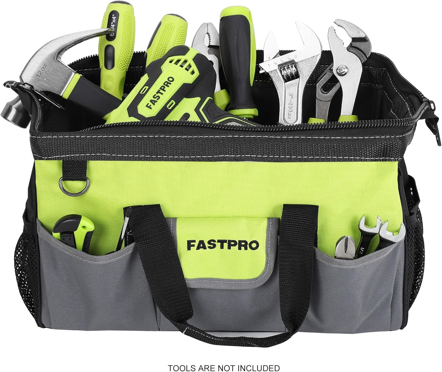 FASTPRO 2-Piece Tool bags, 13-inch & 16-inch Wide Mouth Tool Storage Bags