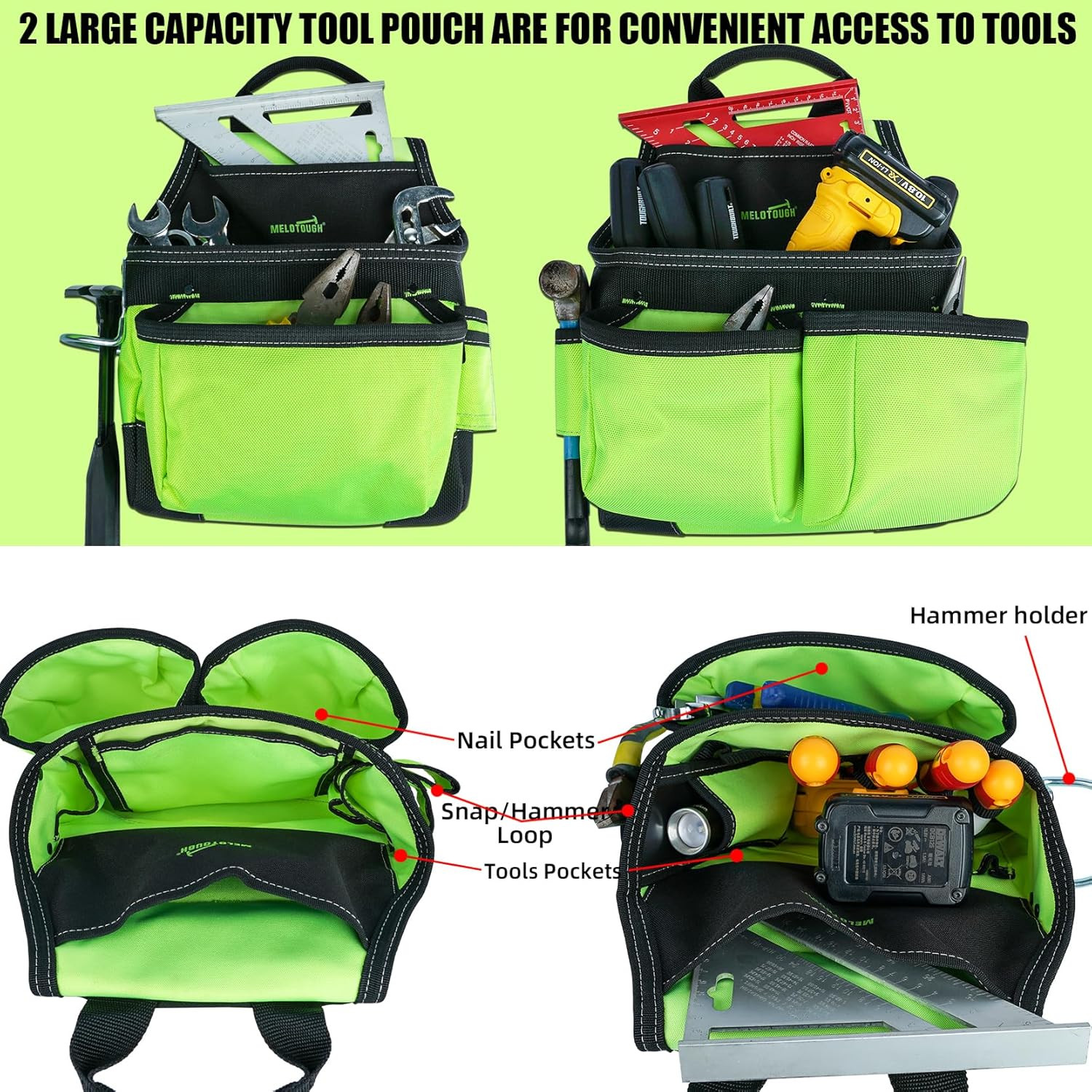Reflective Safety Tool Belt with Suspenders Tool Bag Supenders Framers Comb Apro