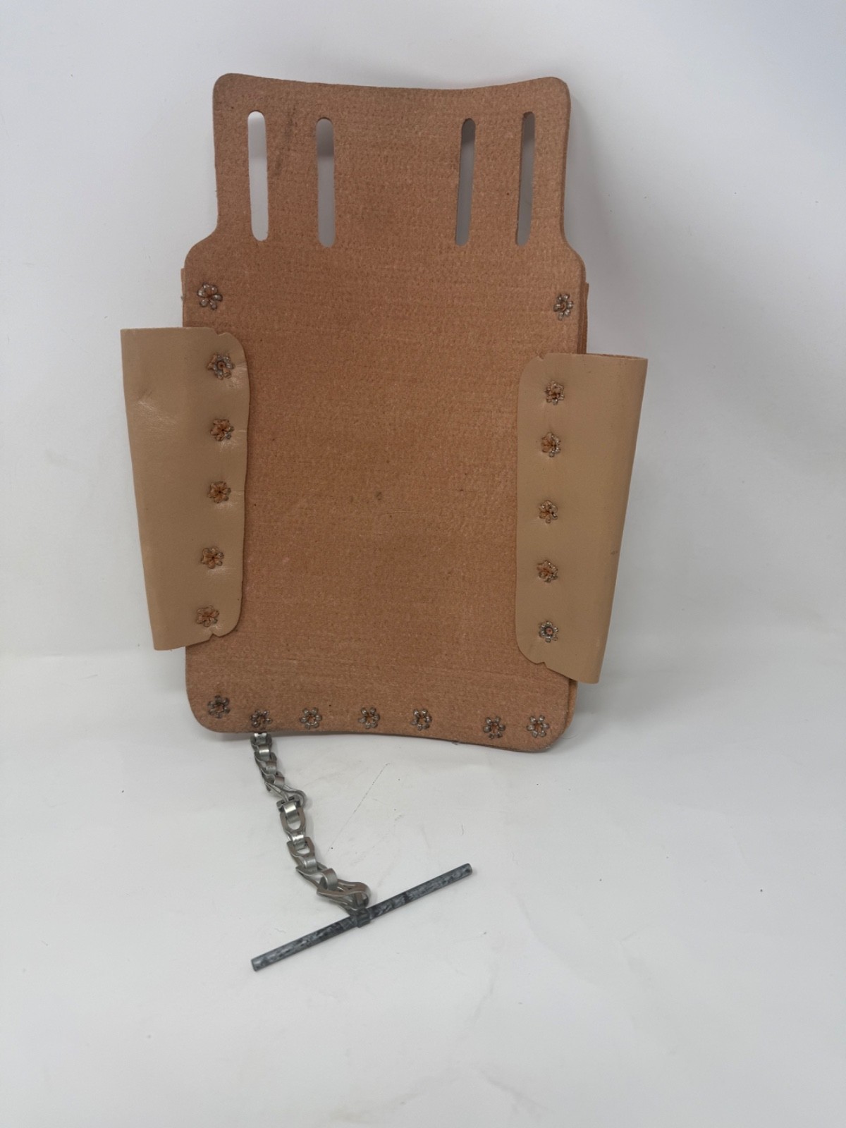 Klein Tools 5168T Riveted Brown Leather TOOL BELT BAG POUCH with 6 Pockets USA