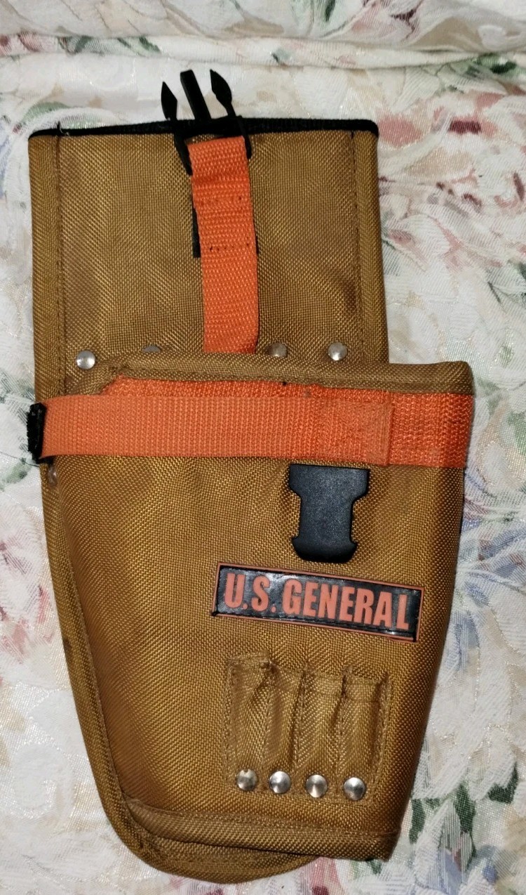 US General brown drill holder tool pouch preowned