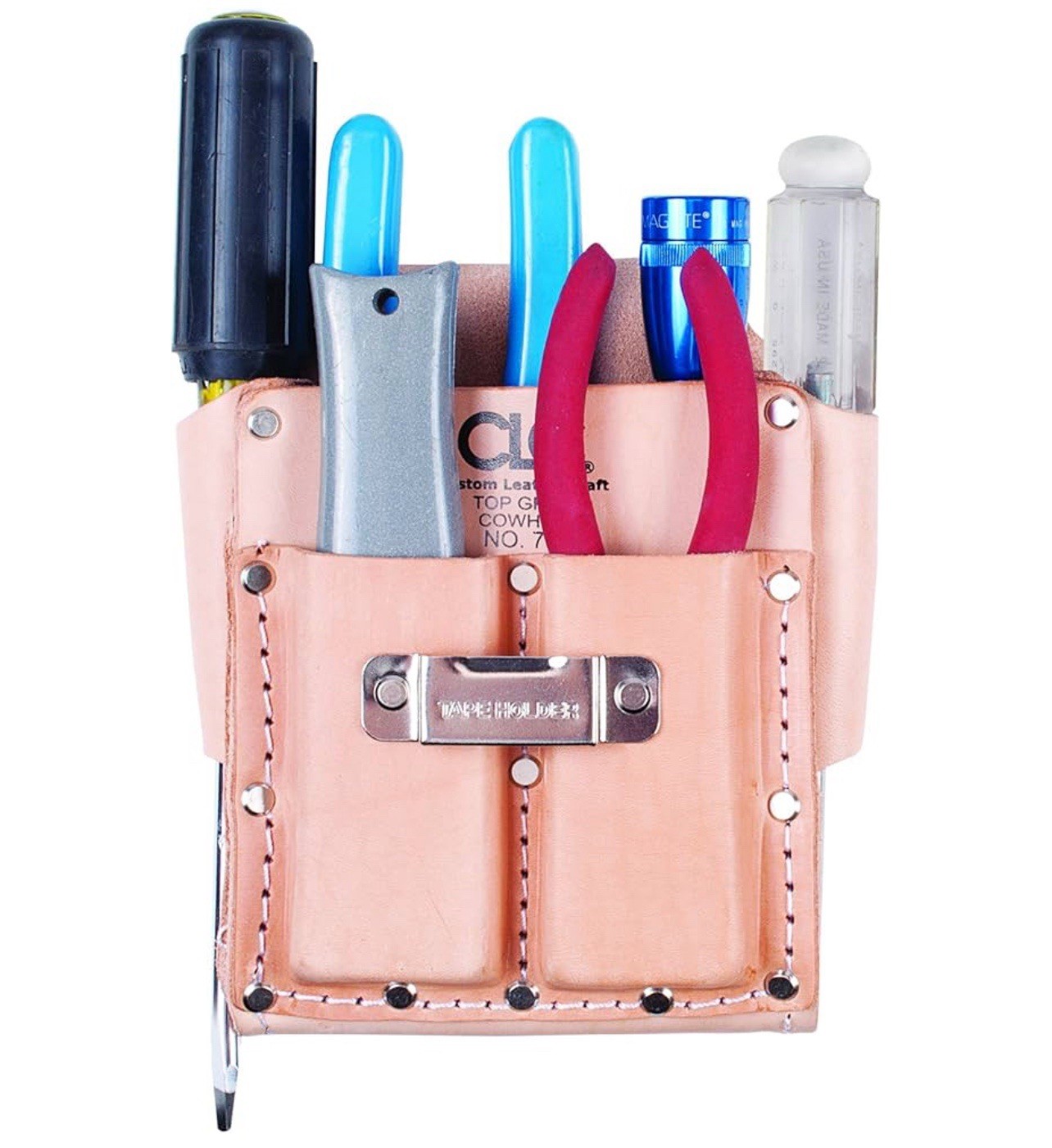 CLC Custom Leathercraft 700 Tool Pouch, Heavy Duty, 5-Pocket, Tan
