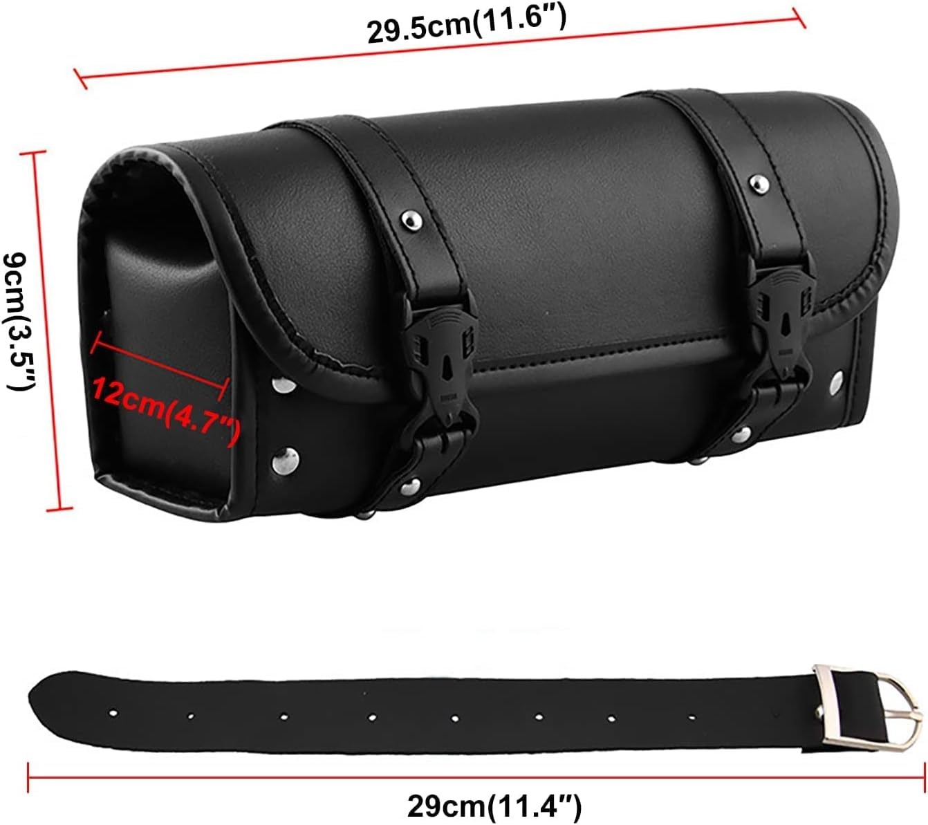 VKALTUL Motorcycle Tool Bag Suitable for Harley Suzuki Kawasaki Small, Black