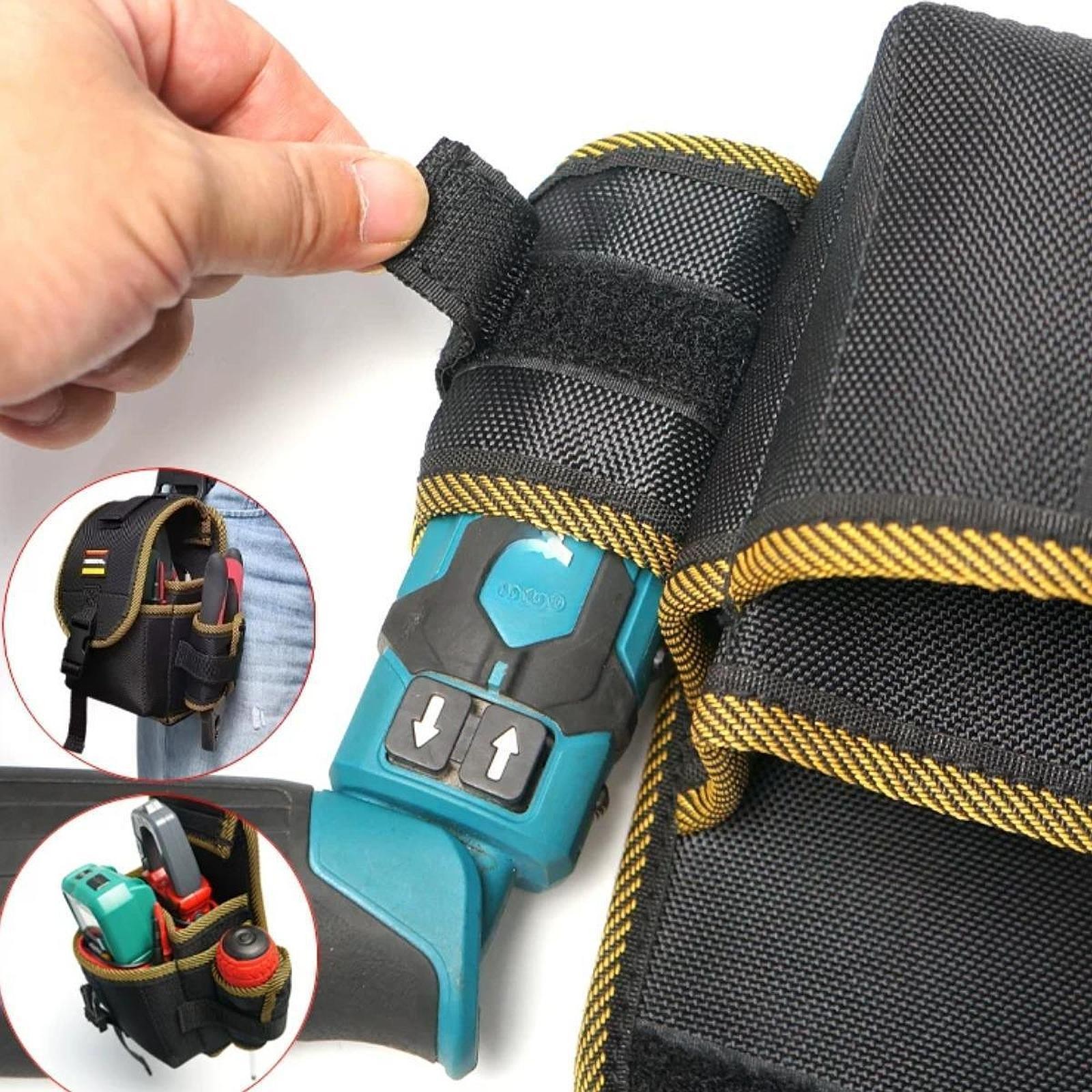 Rotatable Easily Clip Tool Pouch Belt Bag Black Travel High Performance Oxford