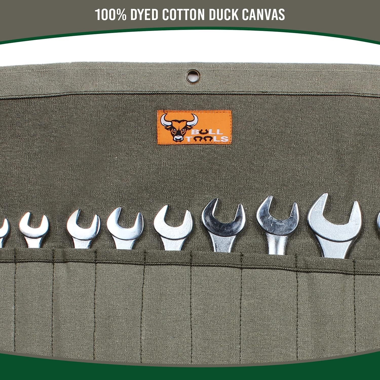 Wrench Roll Up Canvas Bull Tools Holder Storage Organizer 16 Pockets