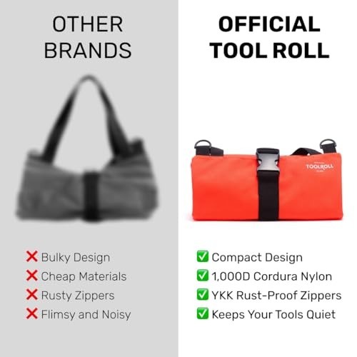 Maverick 5-Pocket Roll Up Tool Bag Waterproof Canvas Army Green