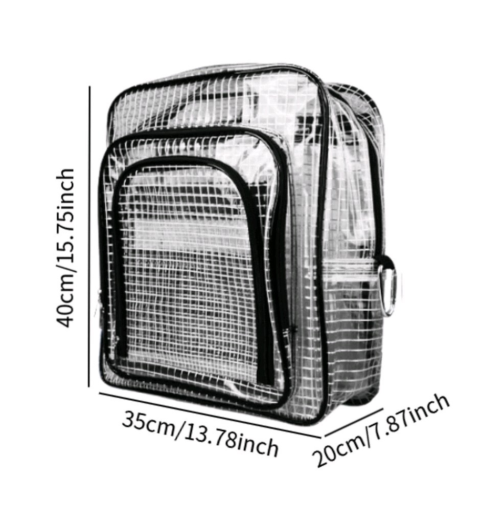 Cleanroom Clear PVC Engineer Backpack Anti‑Static Heavy Duty Transparent Bag
