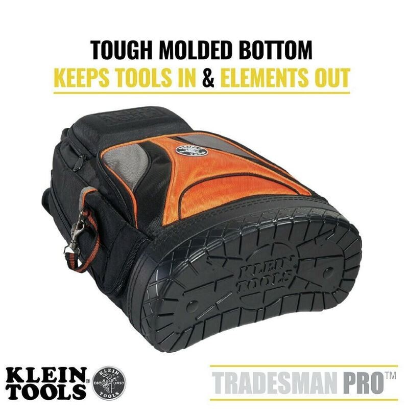 Klein Tools 55421BP-14 Tradesman Pro 14 in. Tool Bag Backpack – Black New