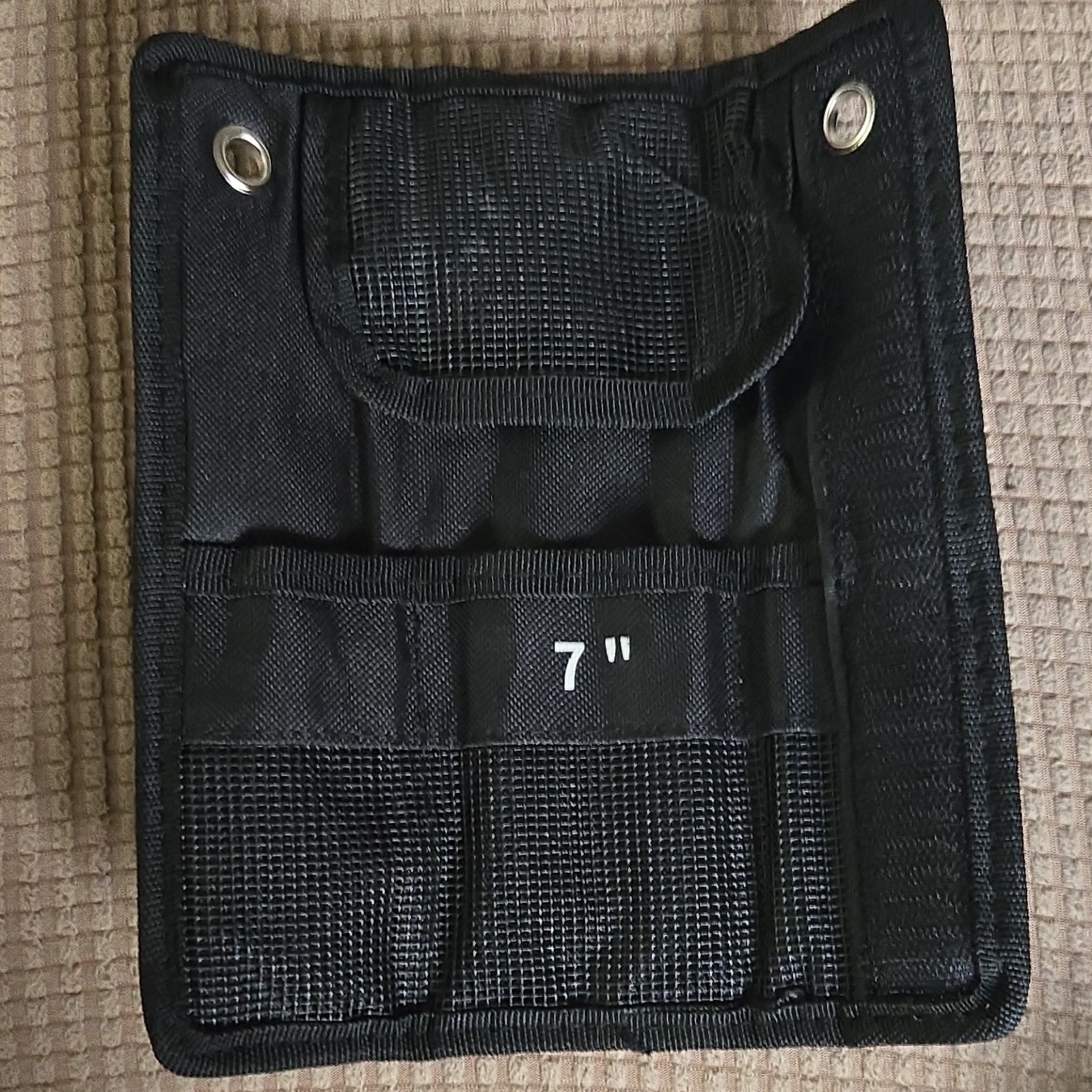 toolant Black Fabric Tool Pouch with Multiple Pockets and Grommets