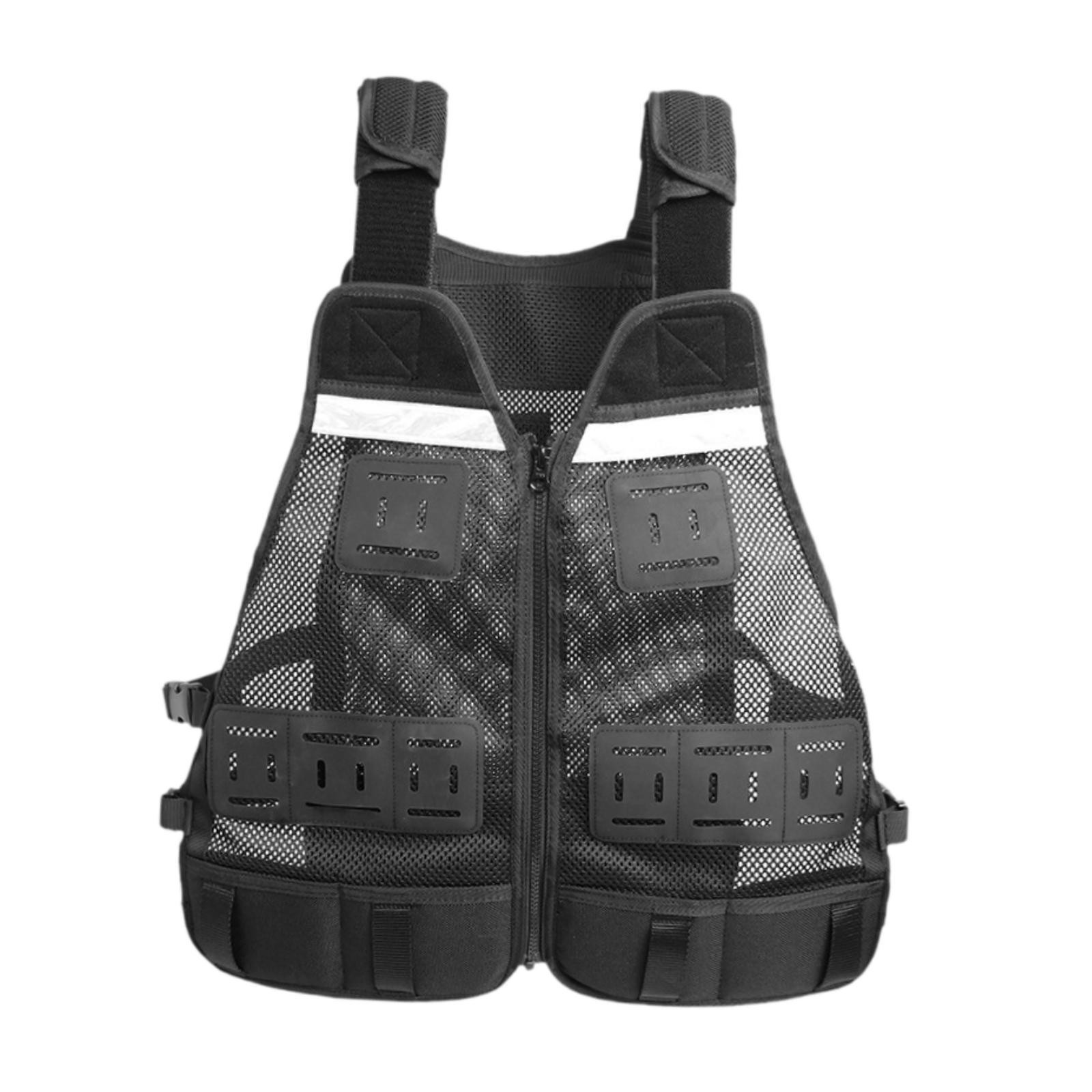 Tool Vest Electrician Maintenance Sturdy High Performance with Pockets Black