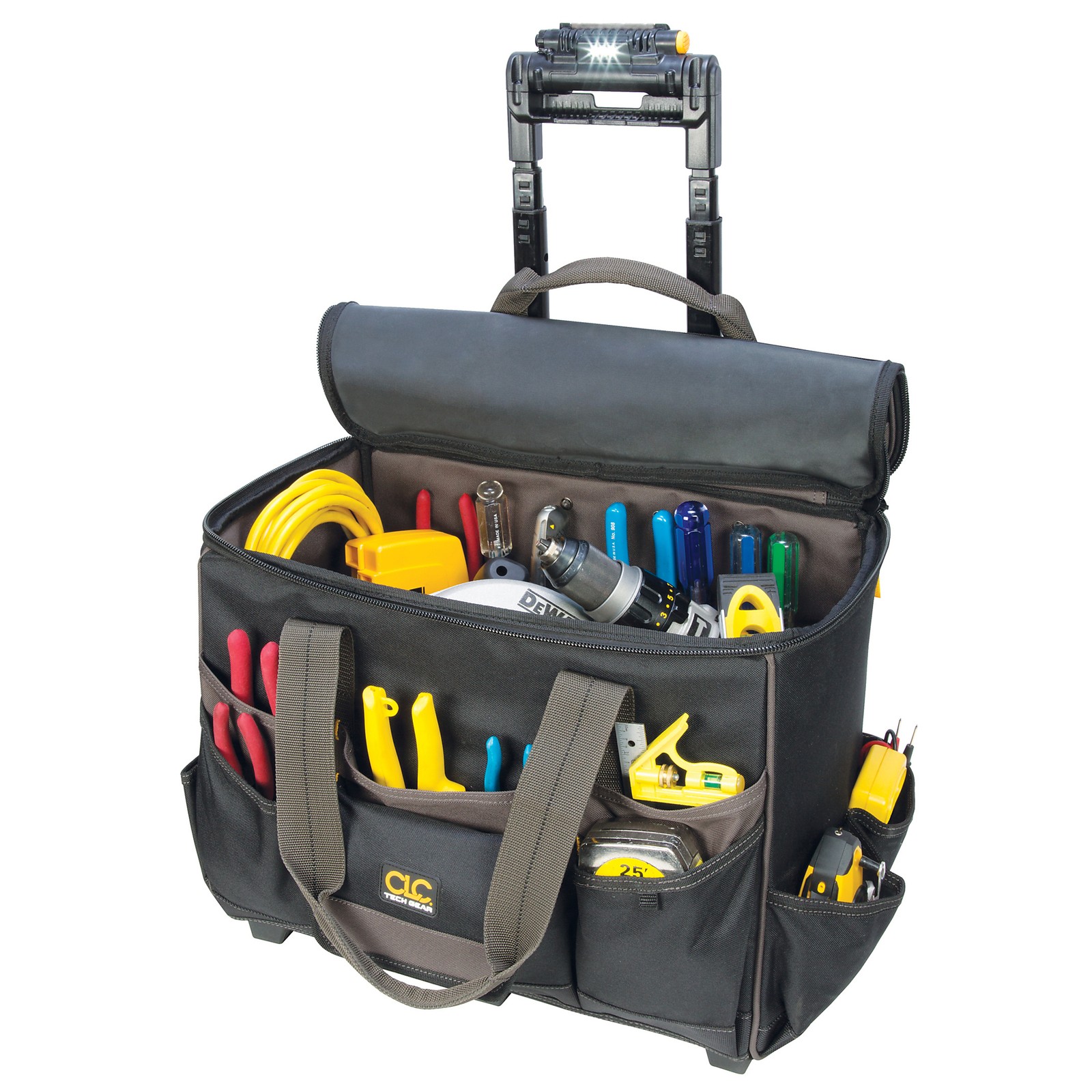 CLC 17″ Roller Bag with 17 Pockets and Telescopic LED Lighted Handle Model