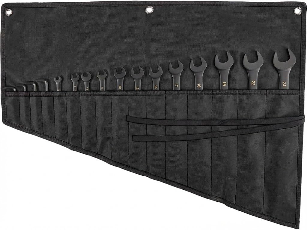 ZENSEWEN Wrench Roll Up Pouch, 16 Slot Heavy Duty Canvas Tool Organizer, Port…