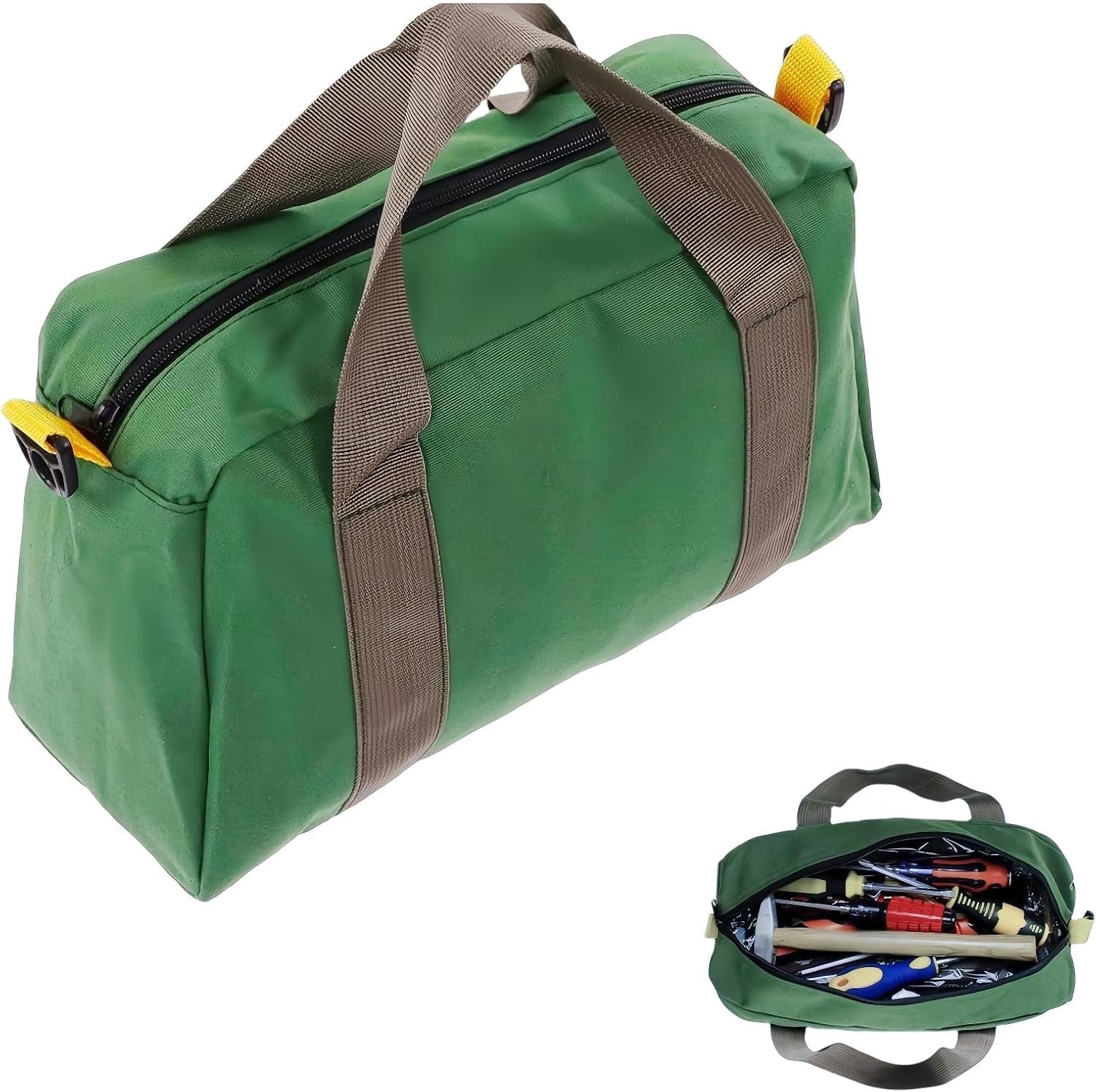 Canvas Wide Mouth Tool Bag, Large Capacity Tool Bags 11.8″L x 4.72″W x 7.09″H