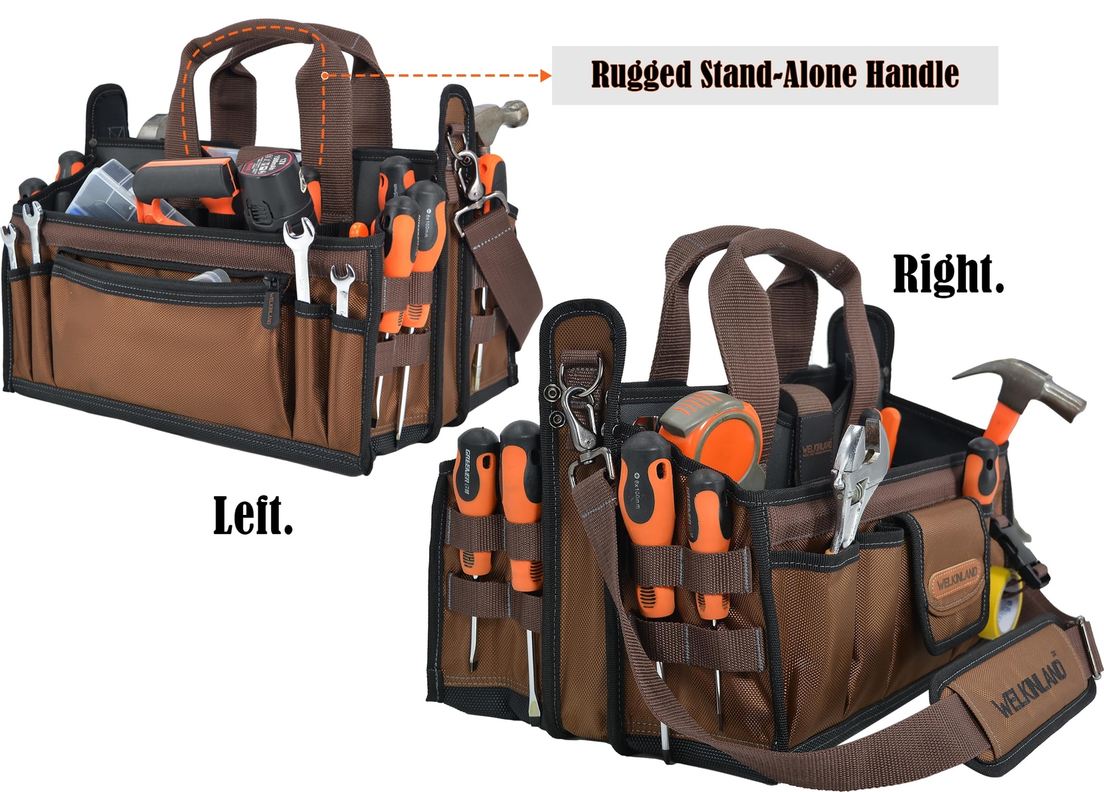 20pockets Tool Tote Electrician Tool Bag Hvac Tool Bag Tech Tool Bag Open Top To