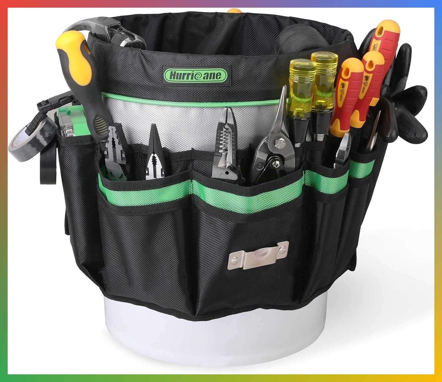 5 Gallon Bucket Tool Organizer 52 Pocket Garden Tool Caddy Heavy Duty Waterproof
