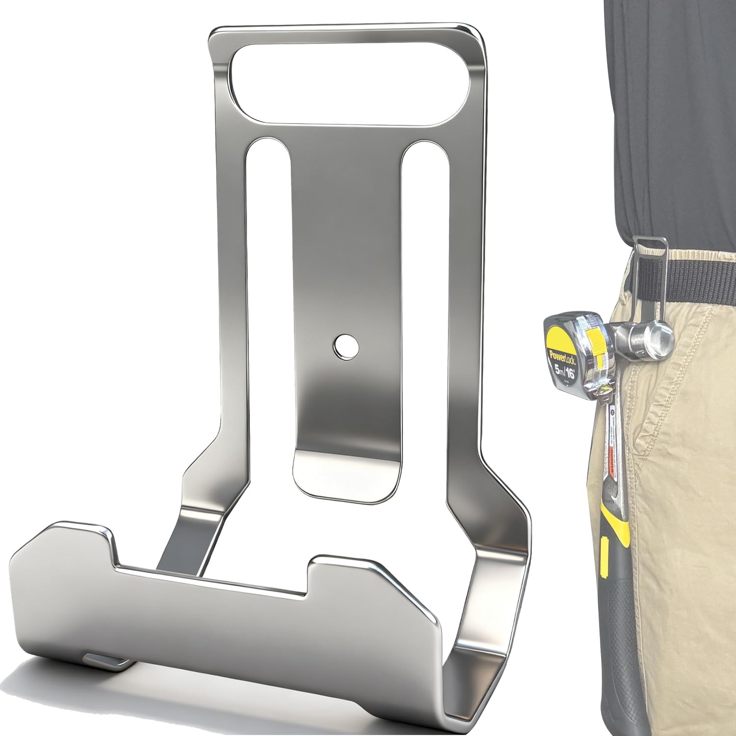 [] Hammer Holder for Belt, Stainless Steel Hammer Loop Fit up to 2″ Tool Belt…
