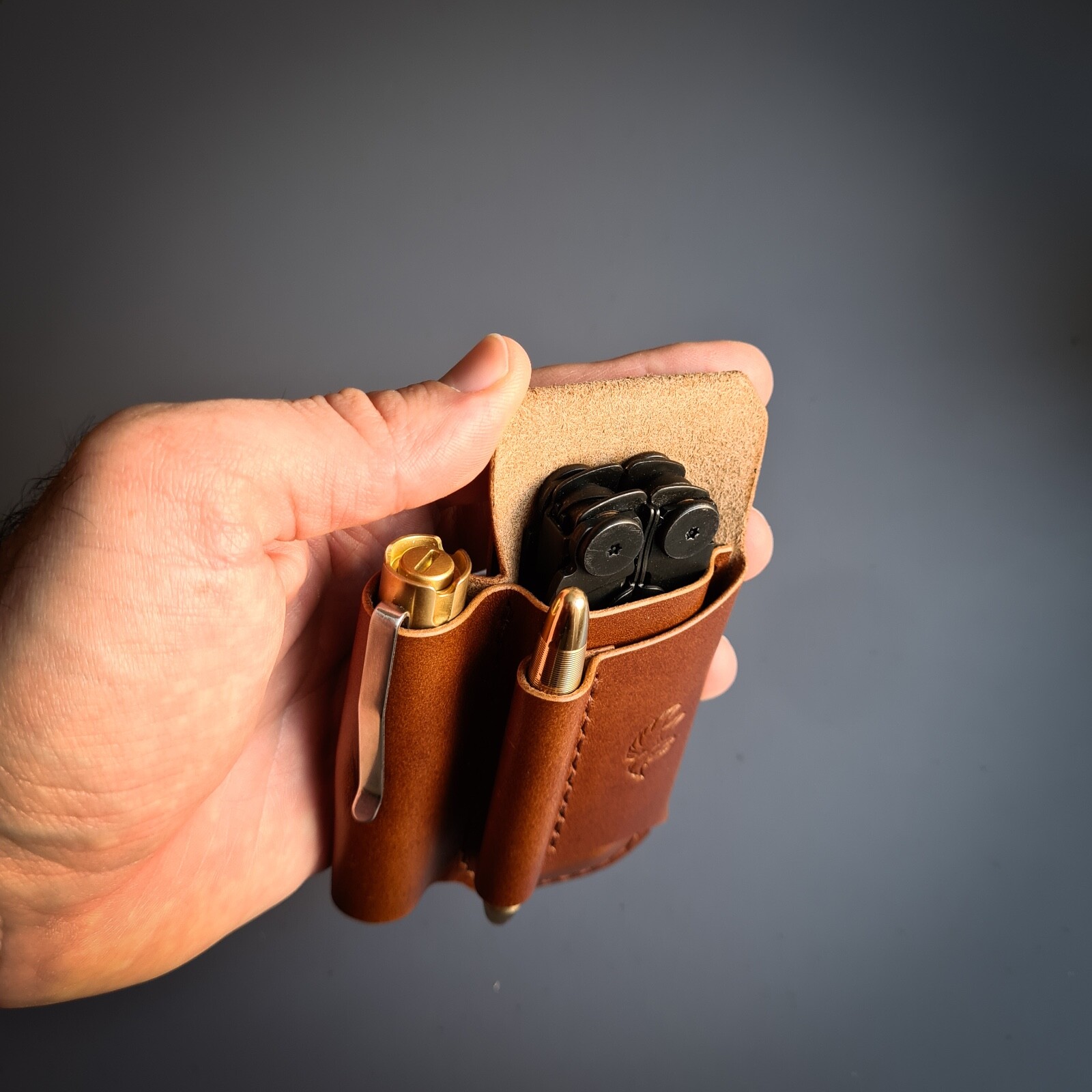 Leatherman Wave/Arc/Charge Belt Sheath, Leather EDC Organizer With Belt Loop